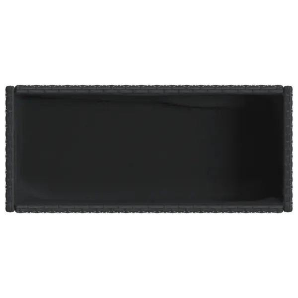 Aia taimekastid riiuliga, 2 tk, must polürotang, 90 x 40 x 75 cm – 9