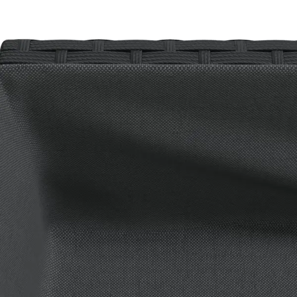 Aia taimekastid riiuliga, 2 tk, must polürotang ja terasraam, 70 x 28 x 70 cm – 11