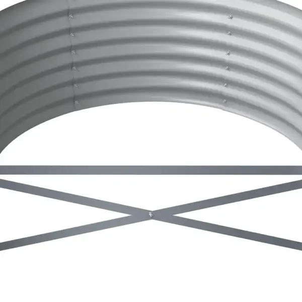 Aia taimelava ovaalse kujuga, galvaniseeritud teras, antratsiithall, 620 x 80 x 36 cm - 5