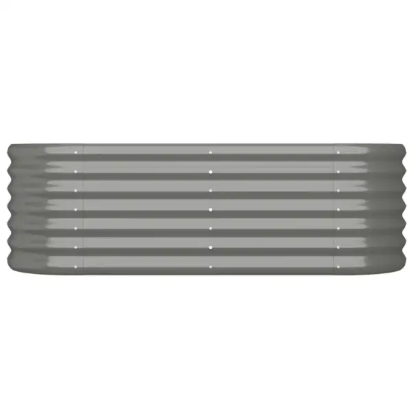 Hall ovaalne aia taimelava, galvaniseeritud teras, 114 x 40 x 36 cm – 3