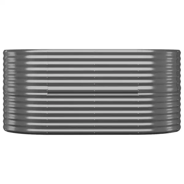 Ovaalne aia taimelava, antratsiithall galvaniseeritud teras, 152 x 80 x 68 cm – 3