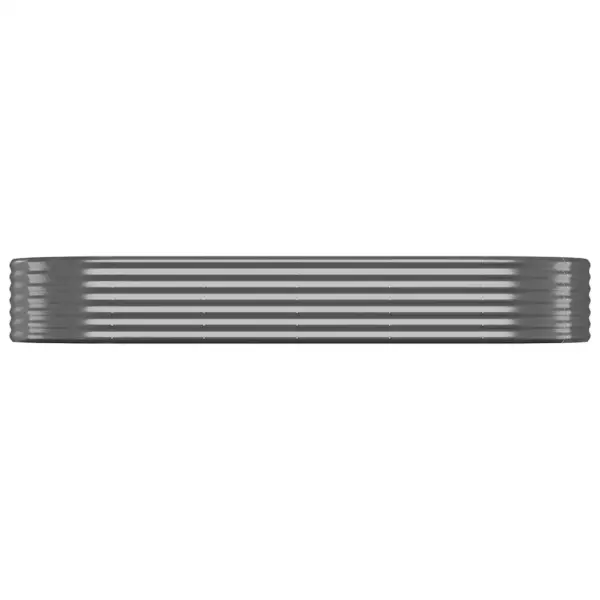 Ovaalne aia taimelava, galvaniseeritud teras, antratsiithall, 249 x 100 x 36 cm – 3