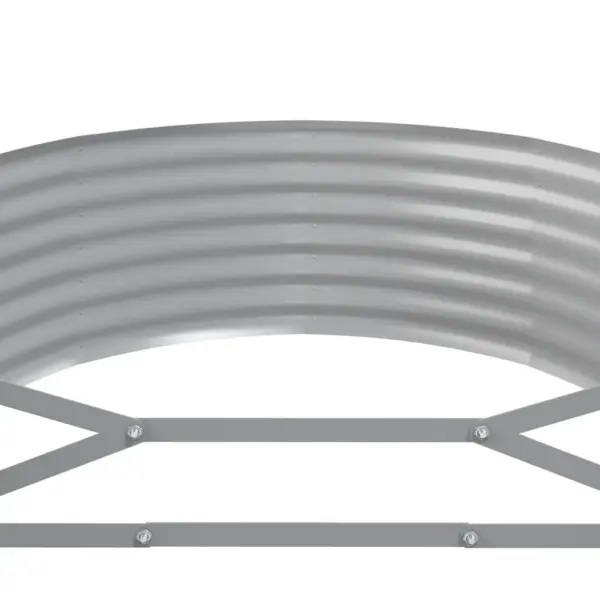 Ovaalne aia taimelava, galvaniseeritud teras, antratsiithall, 249 x 100 x 36 cm – 5