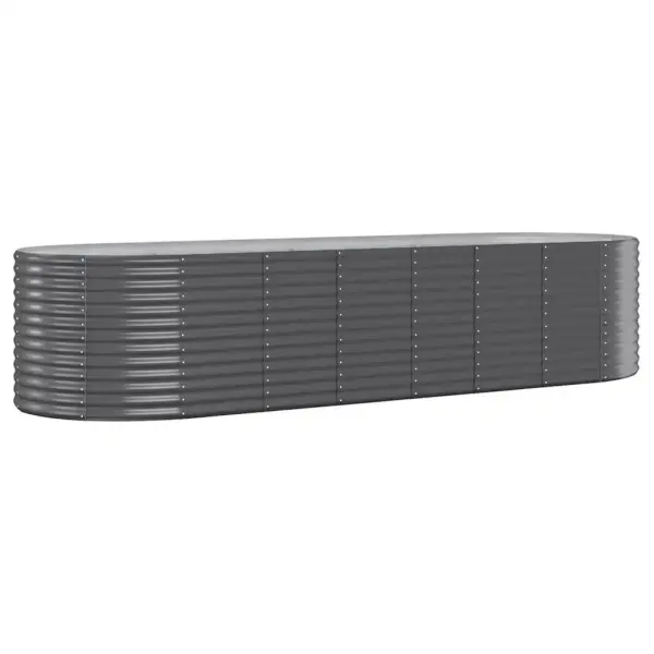 Aia galvaniseeritud terasest ovaalne taimelava, antratsiithall, 322 x 100 x 68 cm - 2