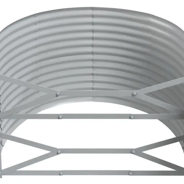 Aia galvaniseeritud terasest ovaalne taimelava, antratsiithall, 322 x 100 x 68 cm - 5
