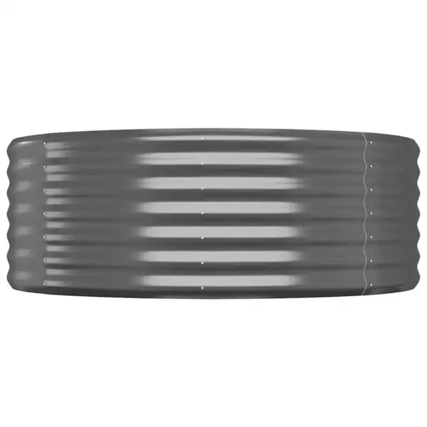 Ovaalne aia taimelava galvaniseeritud terasest, antratsiithall, 322 x 100 x 36 cm – 4