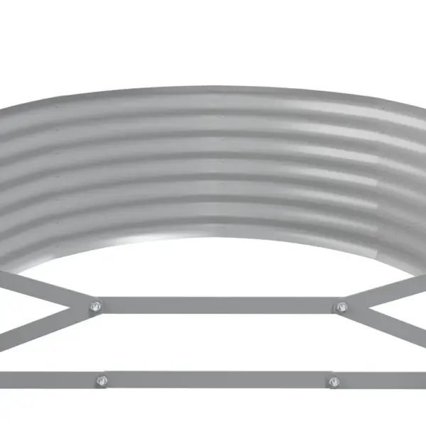 Ovaalne aia taimelava galvaniseeritud terasest, antratsiithall, 322 x 100 x 36 cm – 5