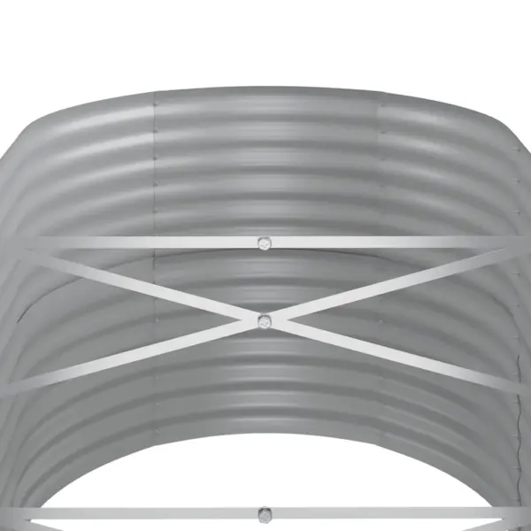 Aia taimelava galvaniseeritud terasest, ovaalne, antratsiithall, 368 x 80 x 68 cm - 5