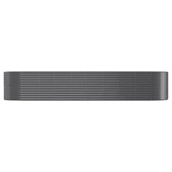Ovaalne aia taimelava, galvaniseeritud teras, antratsiithall, 396 x 100 x 68 cm – 3