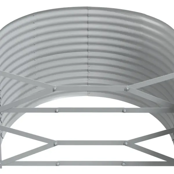 Ovaalne aia taimelava, galvaniseeritud teras, antratsiithall, 396 x 100 x 68 cm – 5
