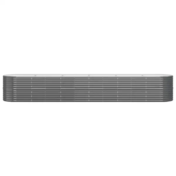 Ovaalne aia taimelava galvaniseeritud terasest, antratsiithall, 440 x 80 x 68 cm - 3