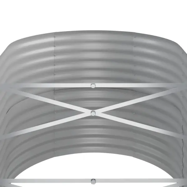 Ovaalne aia taimelava galvaniseeritud terasest, antratsiithall, 440 x 80 x 68 cm - 5