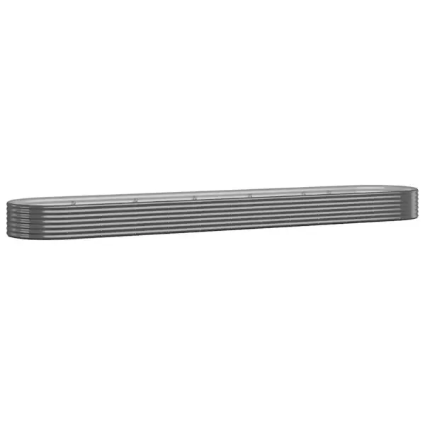 Aia taimelava galvaniseeritud terasest, ovaalne, antratsiithall, 600 x 140 x 36 cm - 2