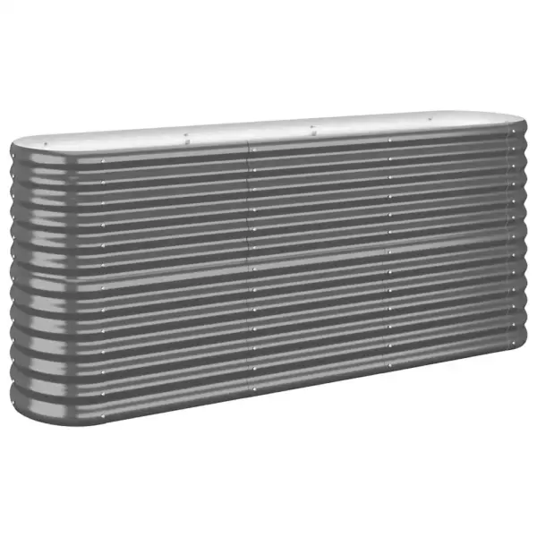 Aia taimelava galvaniseeritud terasest, ovaalne, antratsiithall, 152 x 40 x 68 cm – 2