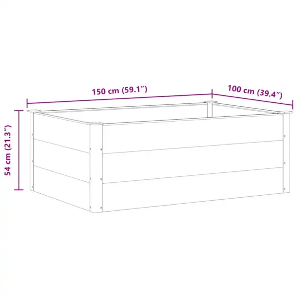 Aia taimelava WPC-st ja alumiiniumist, hall, 150 x 100 x 54 cm – 7