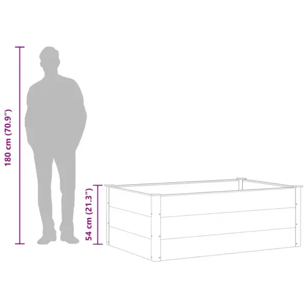 Aia taimelava WPC-st ja alumiiniumist, hall, 150 x 100 x 54 cm – 8