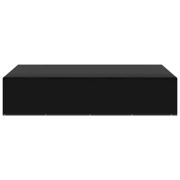 Aiamööblikatted rotangikomplektile, 2 tk, must PE, 12 kinnitusavaga, 325 x 205 x 70 cm – 3