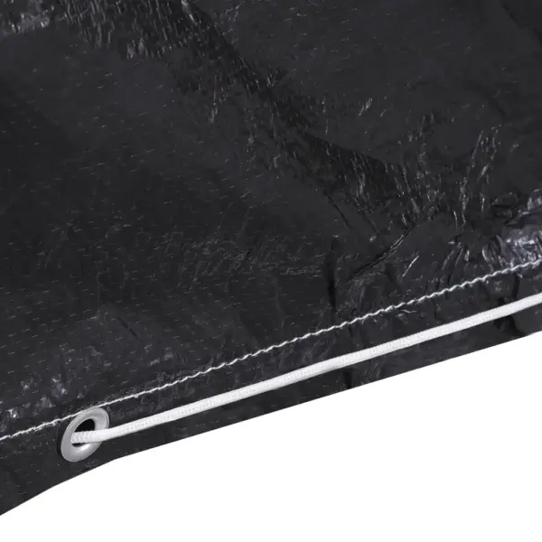 Aiamööblikatted rotangikomplektile, 2 tk, must PE, 12 kinnitusavaga, 325 x 205 x 70 cm – 5