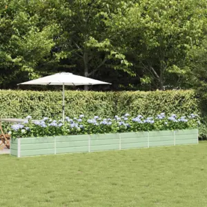 Kuumtsingitud terasest aiataimekast, pastellroheline, 580 x 50 x 45 cm