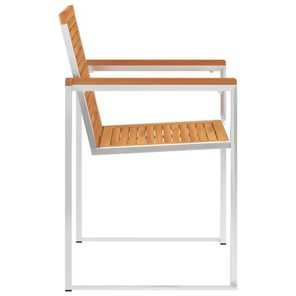 Aiatoolid hallide patjadega, 2 tk, õliviimistlusega akaatsiapuit ja roostevaba teras, 60 x 56 x 85 cm – 6