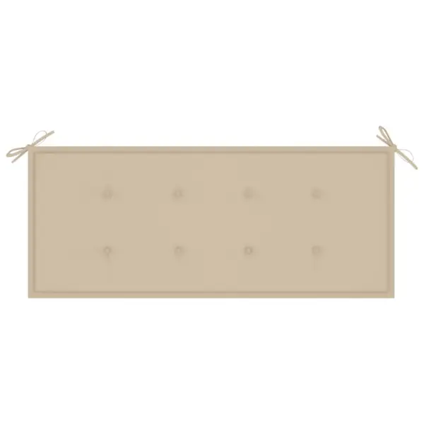 Akaatsiapuidust aiapink beeži padjaga, 120 cm – 6