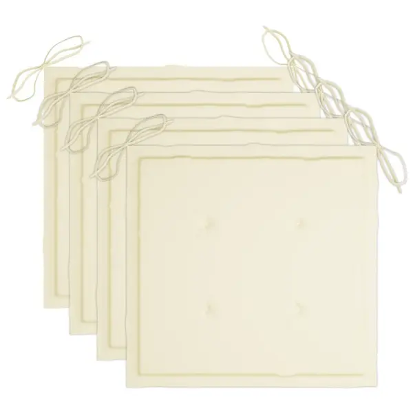 Akaatsiapuidust aiatoolid patjadega, 3 tk, kreemjad, 56 x 62 x 92 cm – 6