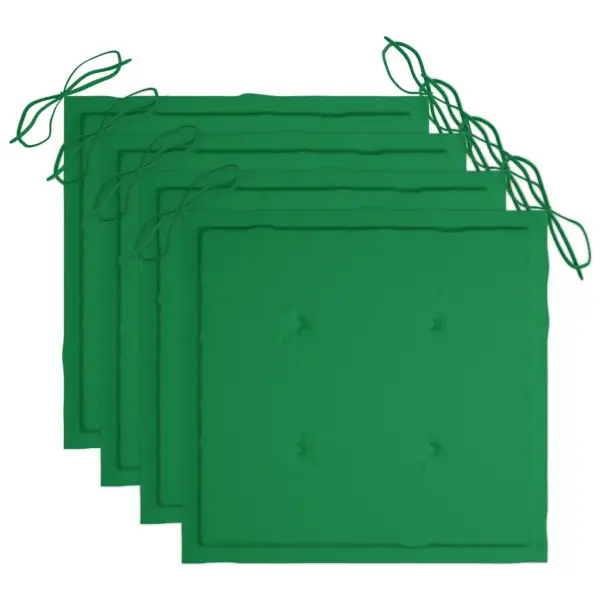 Akaatsiapuidust liistseljaga aiatoolid istmepatjadega, roheline, 4 tk – 7