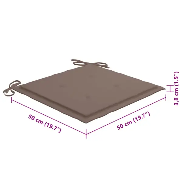 Hallid akaatsiapuidust aiatoolid patjadega, 8 tk, 61 x 57 x 92 cm – 8