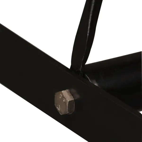 Tööstusliku stiiliga akaatsiapuidust baarilaud terasraamiga, 150 x 70 x 107 cm – 7