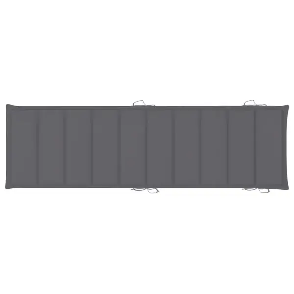 Kokkupandav akaatsiapuidust lamamistool istmepadja ja peapadjaga, antratsiithall, 184 x 55 cm – 11