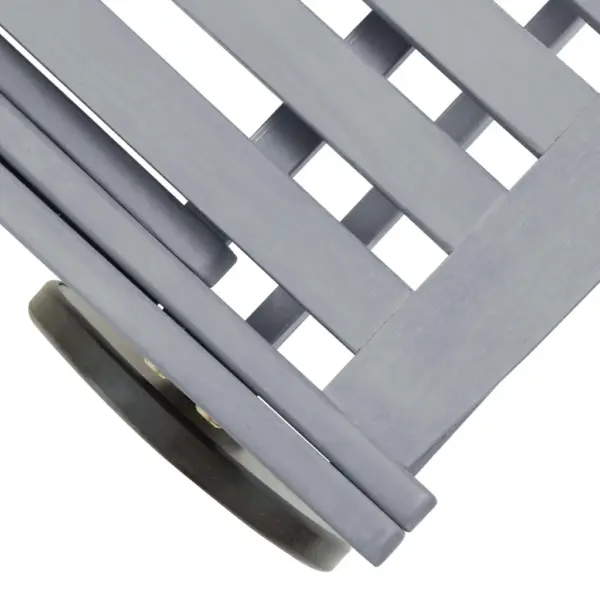 Reguleeritav akaatsiapuidust päevitustool rattaste ja veinipunase padjaga, hall, 200 x 68 cm – 10