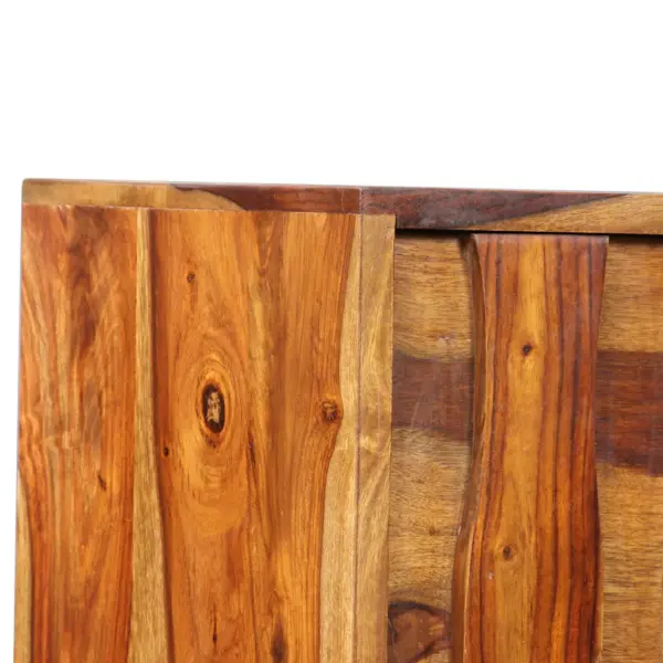 Akaatsiapuidust puhvetkapp sepistatud rauast jalgadel, pruun, 120 x 30 x 80 cm - 9