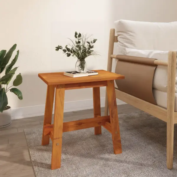 Ristkülikukujuline akaatsiapuidust pukk, pruun, 45 x 29 x 45 cm, kandevõime 160 kg – 3