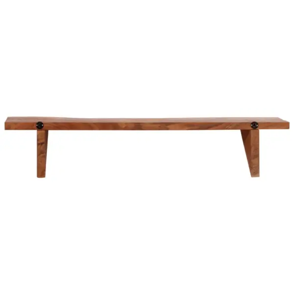 Akaatsiapuidust seinariiulid, 2 tk, pruun, 90 x 20 x 18 cm – 6