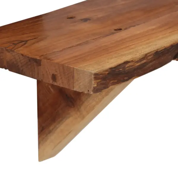 Akaatsiapuidust seinariiulid, 2 tk, pruun, 90 x 20 x 18 cm – 9