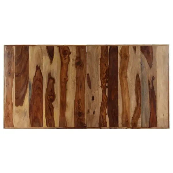 Akaatsiapuidust söögilaud musta terasraamiga, 140 x 70 x 75 cm – 5