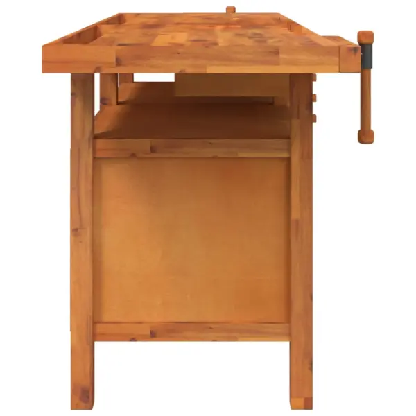 Akaatsiapuidust tööpink sahtlite ja kruustangidega, 184–192 x 54–62 x 83 cm – 5