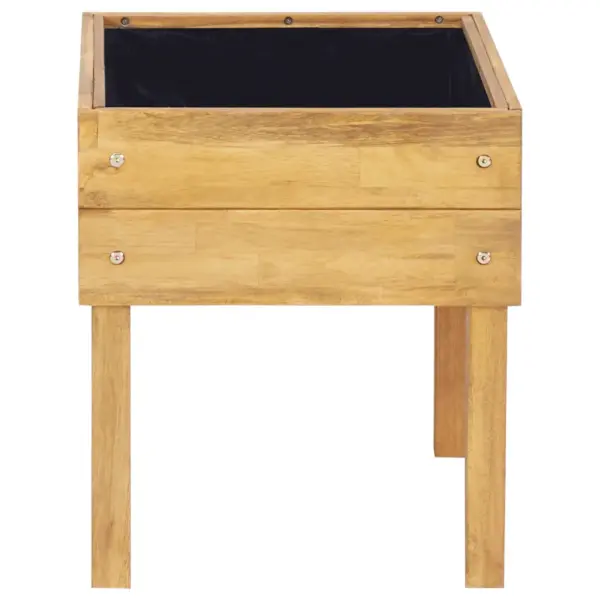 Tõstetud akaatsiapuidust taimekast PVC-kilega, 50 x 40 x 45 cm – 4