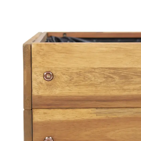 Tõstetud akaatsiapuidust taimekast PVC-kilega, 50 x 40 x 45 cm – 6