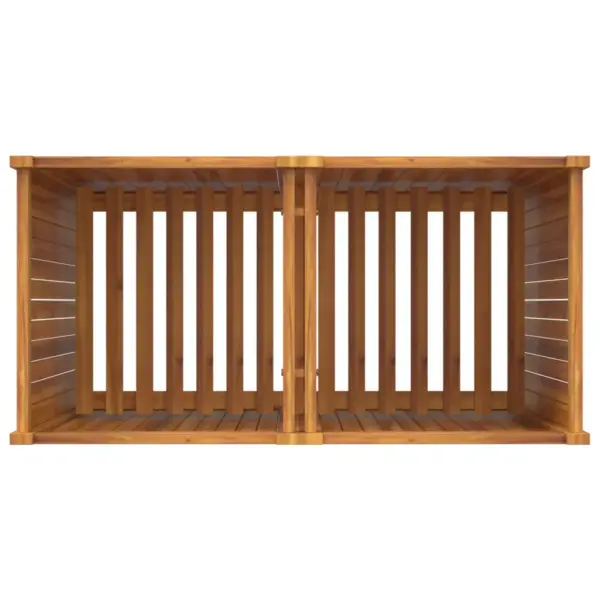 Akaatsiapuidust voodriga taimekast, pruun, 100 x 50 x 100 cm – 8