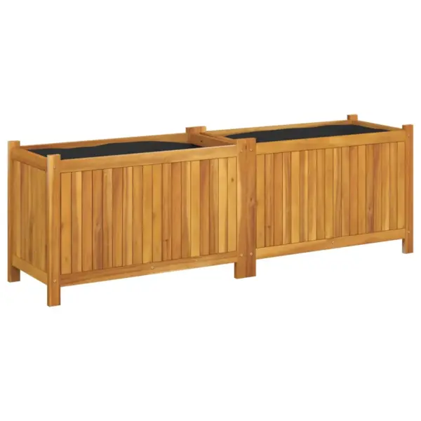 Akaatsiapuidust voodriga taimelava, 153 x 38,5 x 50 cm – 2