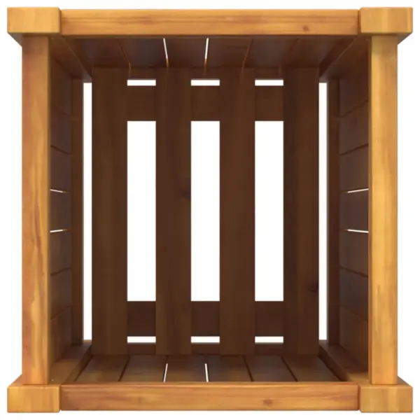 Akaatsiapuidust voodriga taimelava lausriidest kotiga, 31 x 31 x 75 cm – 8