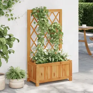 Võrega akaatsiapuidust taimelava, õliviimistlus, 55 x 28 x 100 cm