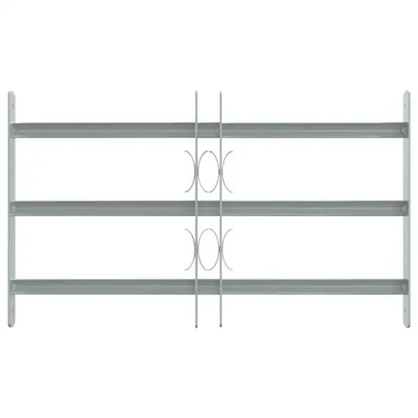 Reguleeritavad akende turvatrellid, tsingitud teras, hõbedane, 500–650 mm, kõrgus 450 mm, 3 põiktrelli – 2