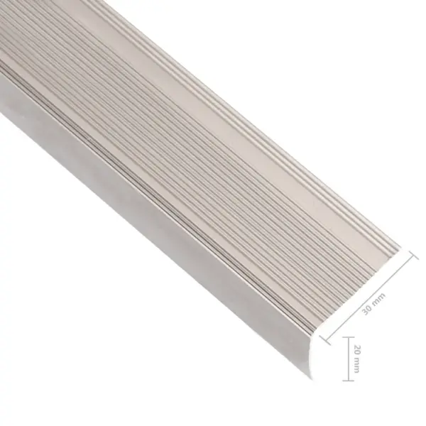 L-kujuline trepiliist trepiservade kaitseks, alumiinium, 100 cm, šampanja, 15 tk - 6