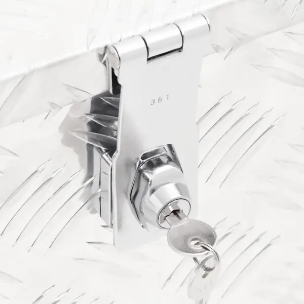 Alumiiniumist lukustatav hoiukast tööriistadele, hõbedane, 60 x 23,5 x 23 cm – 8