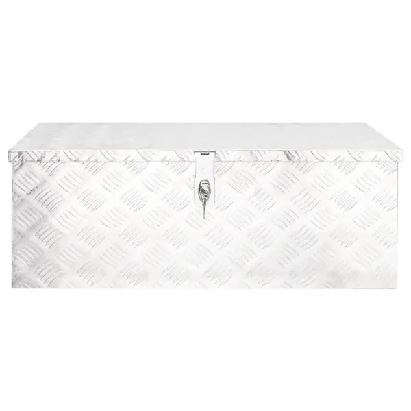 Alumiiniumist lukustatav hoiukast käepidemetega, hõbedane, 80 x 39 x 30 cm – 4