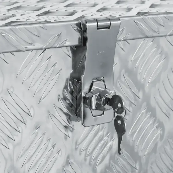 Lukustatav alumiiniumist hoiukast kahe käepidemega, hõbedane, 90,5 x 35 x 40 cm – 7