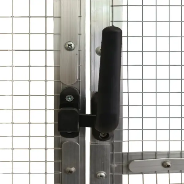 Alumiiniumist välilindla lukustatava ukse ja aknaga, hõbedane, 179 x 100 x 185 cm – 6