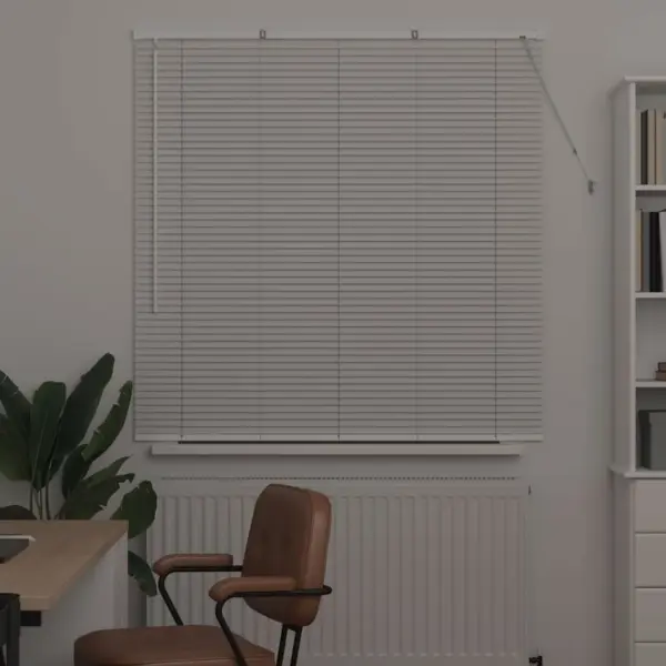 Alumiiniumist Veneetsia ruloo, valge, 130 x 125 cm - 3